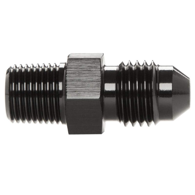Podavelle 4AN Male Flare to 1/8 NPT Pipe Fitting Adapter Union Connector Straight Aluminum Black - Image 4